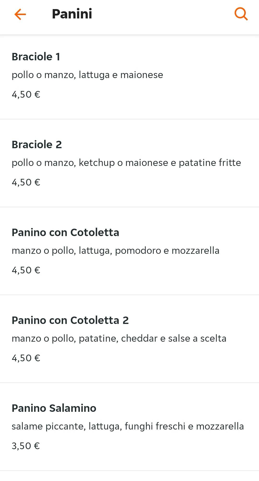 Bar cucè меню