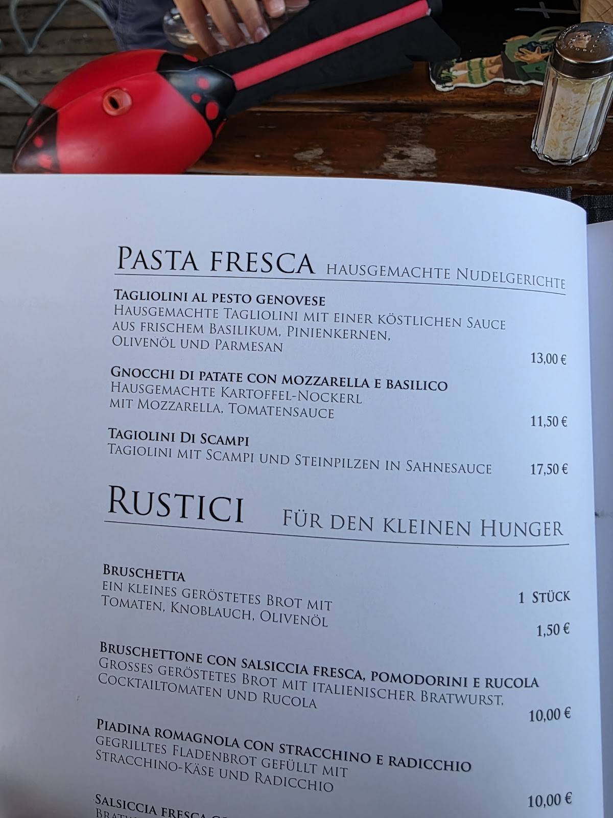 Ristorante Pinocchio Inh. Giuseppe Tedesco меню