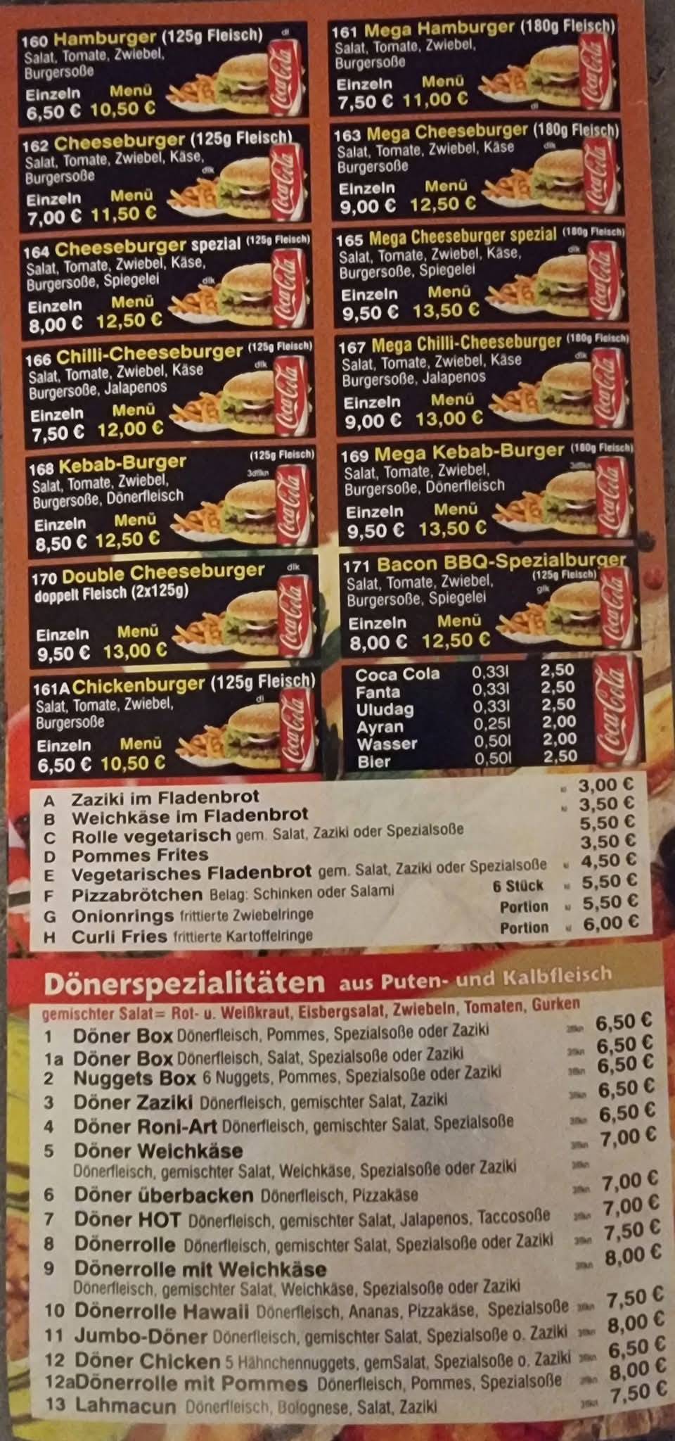 Pizzeria Roni меню