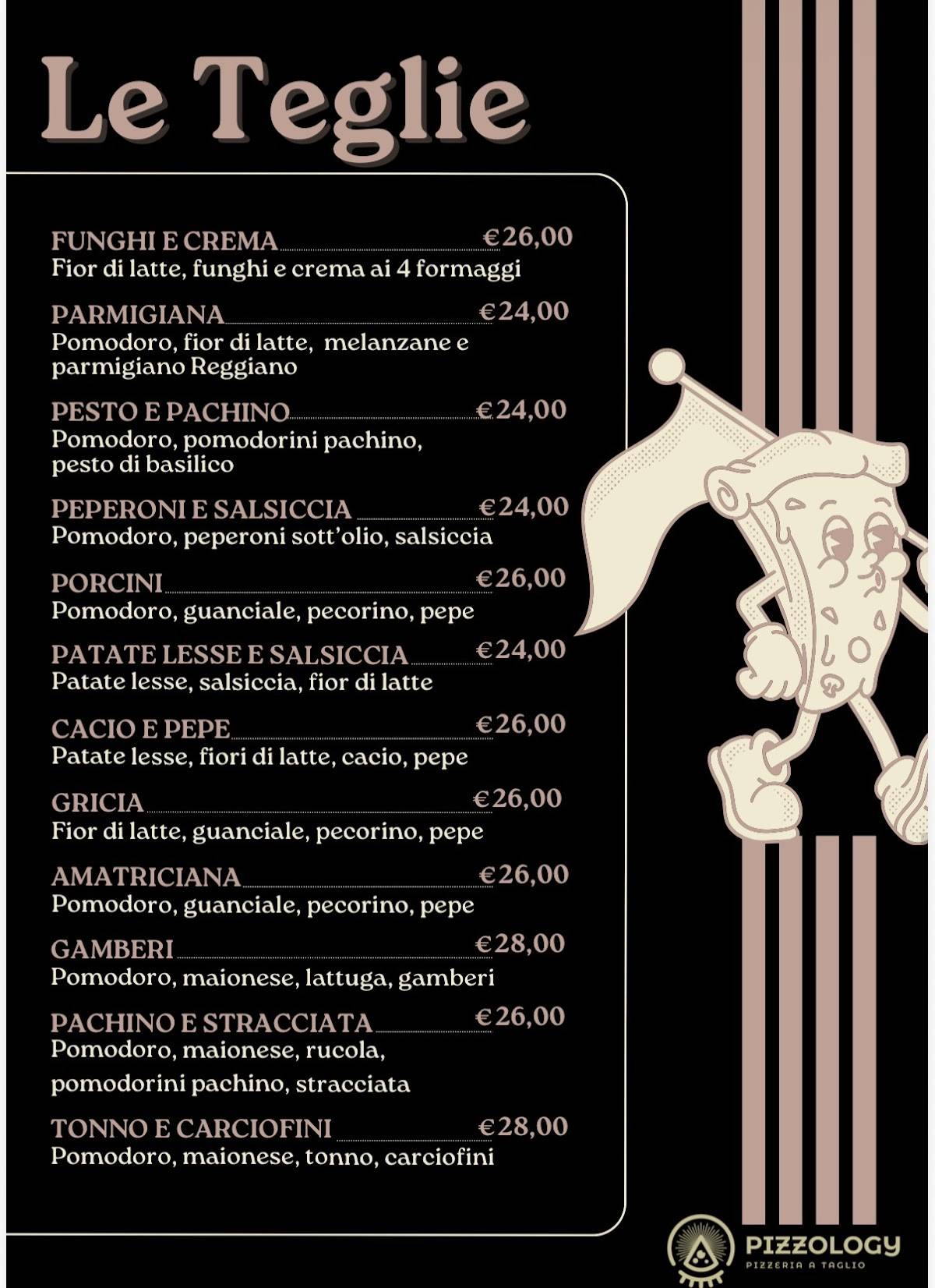 Pizzology-pizzeria a taglio меню