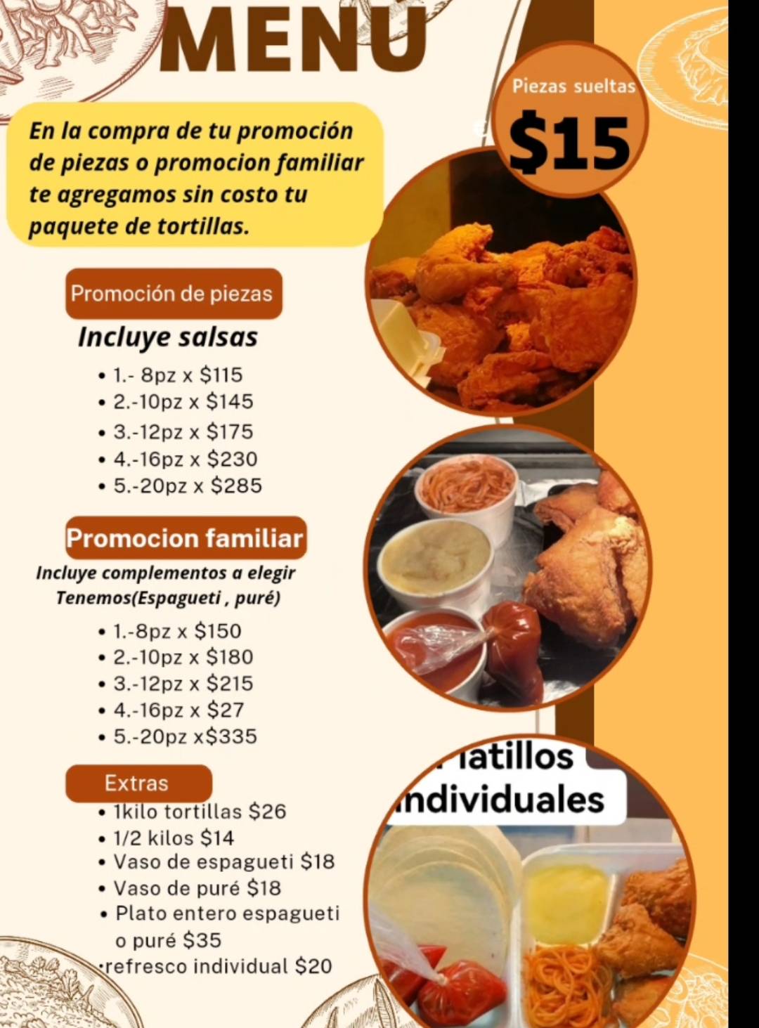 Pollo Frito "El Pollo Rico" меню