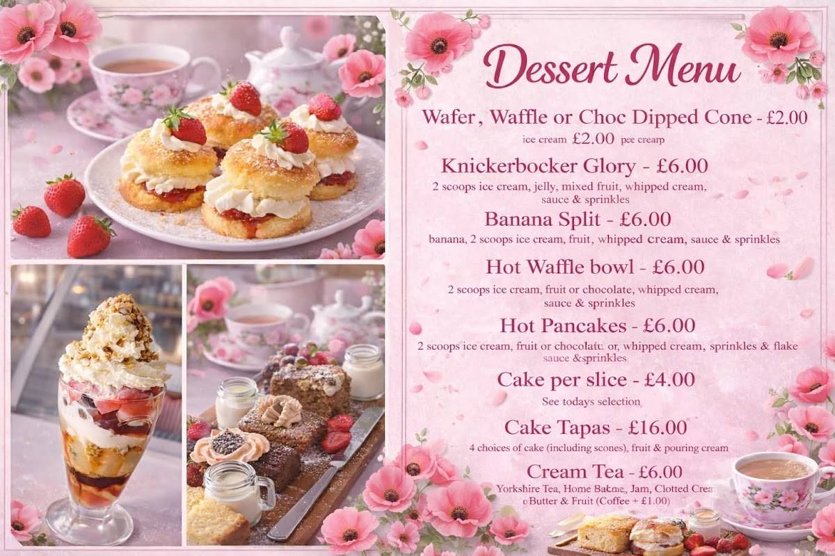 Poppies Tea Room меню