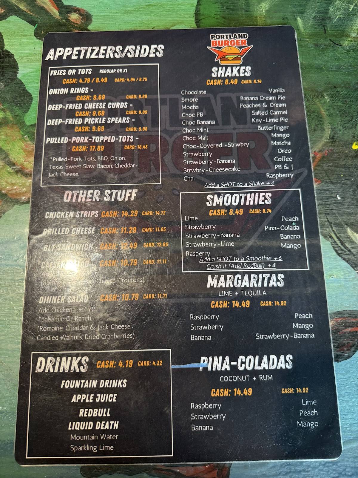 Portland Burger меню