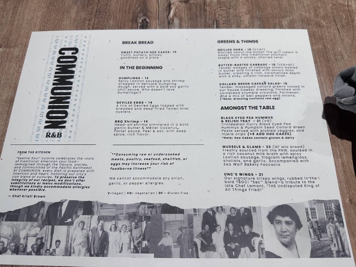 COMMUNION Restaurant & Bar меню