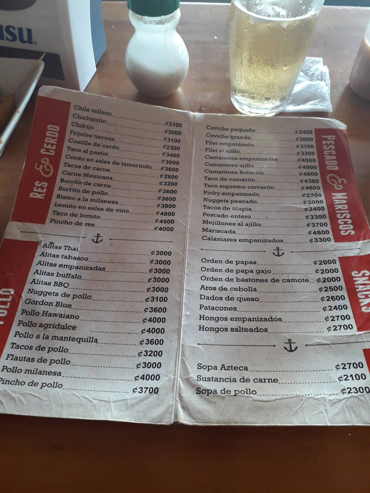 Bar El Botecito меню