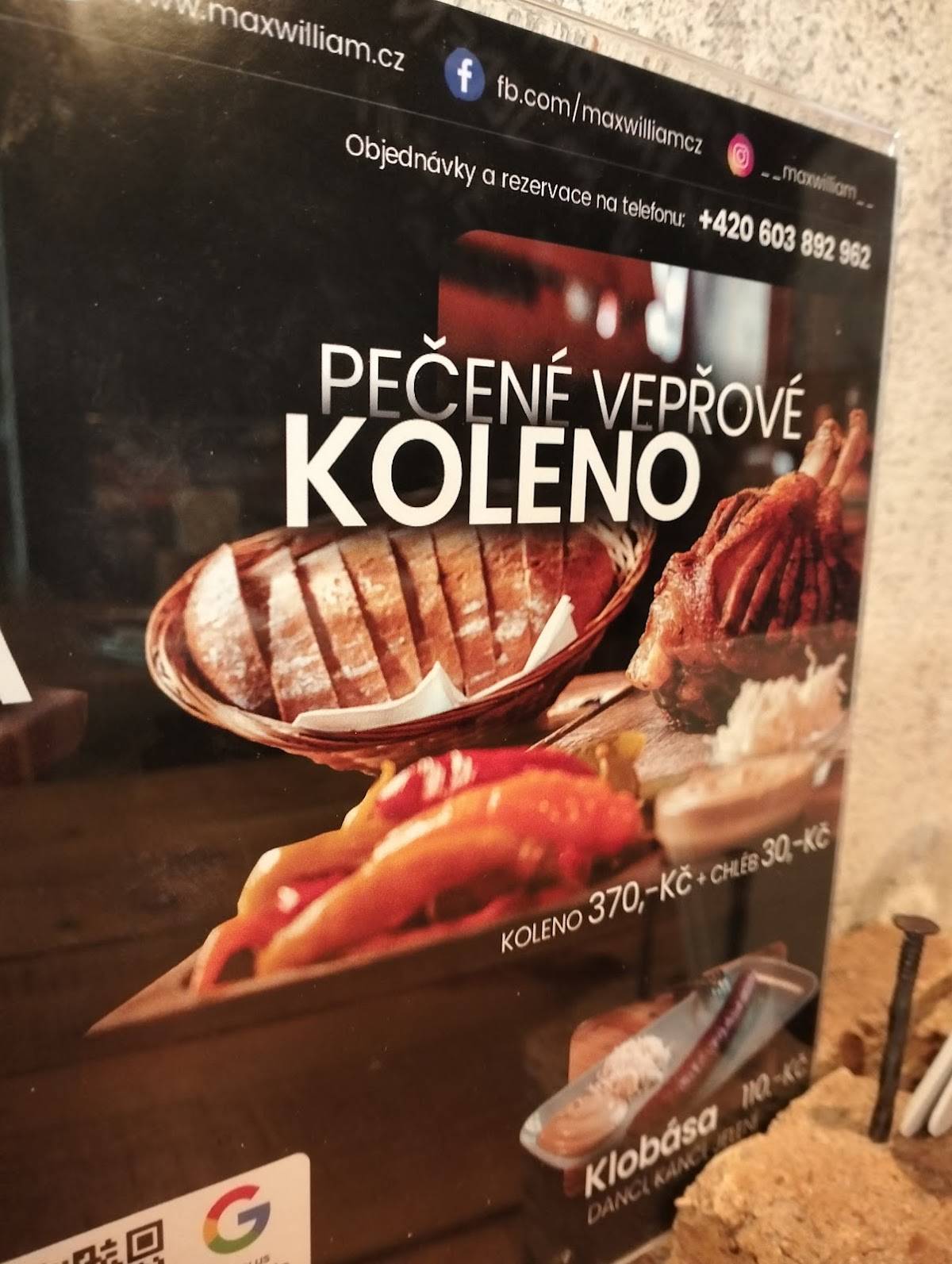 Hospůdka Maxwilliam меню