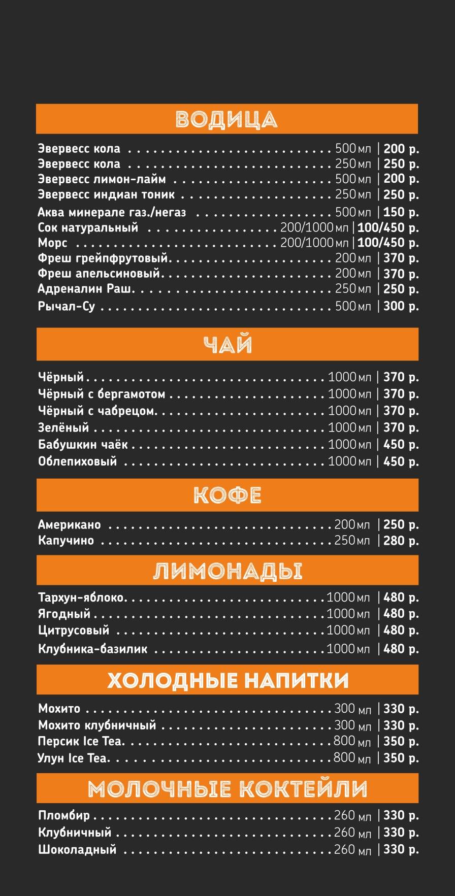 Белка меню