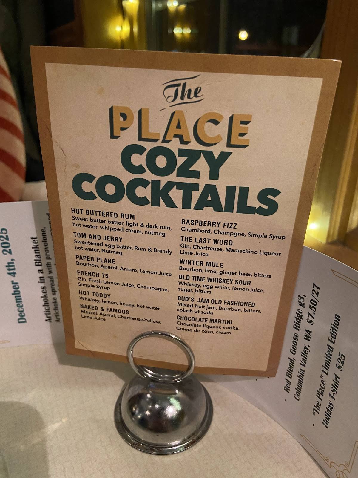 The Place меню