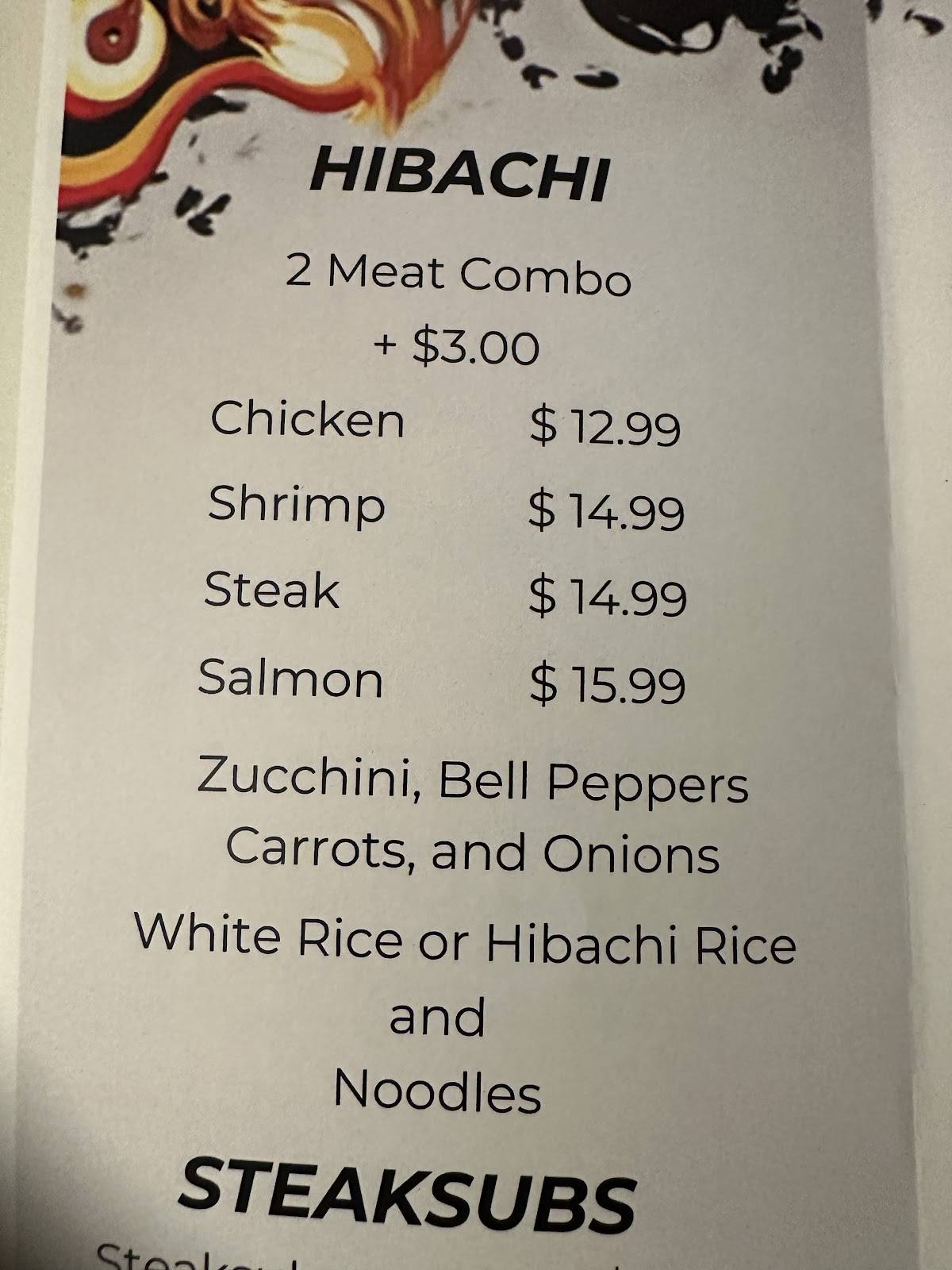 Quick Eats Hibachi меню