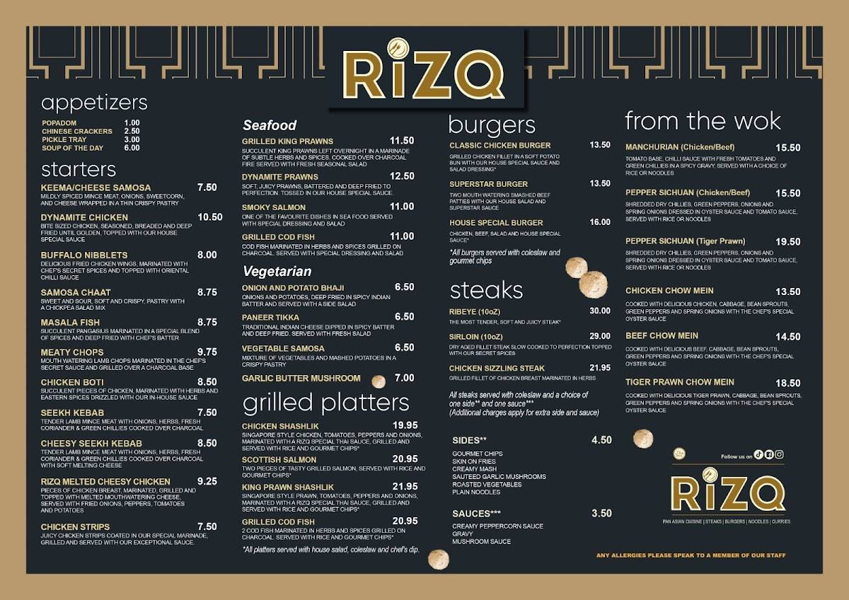 RIZQ меню
