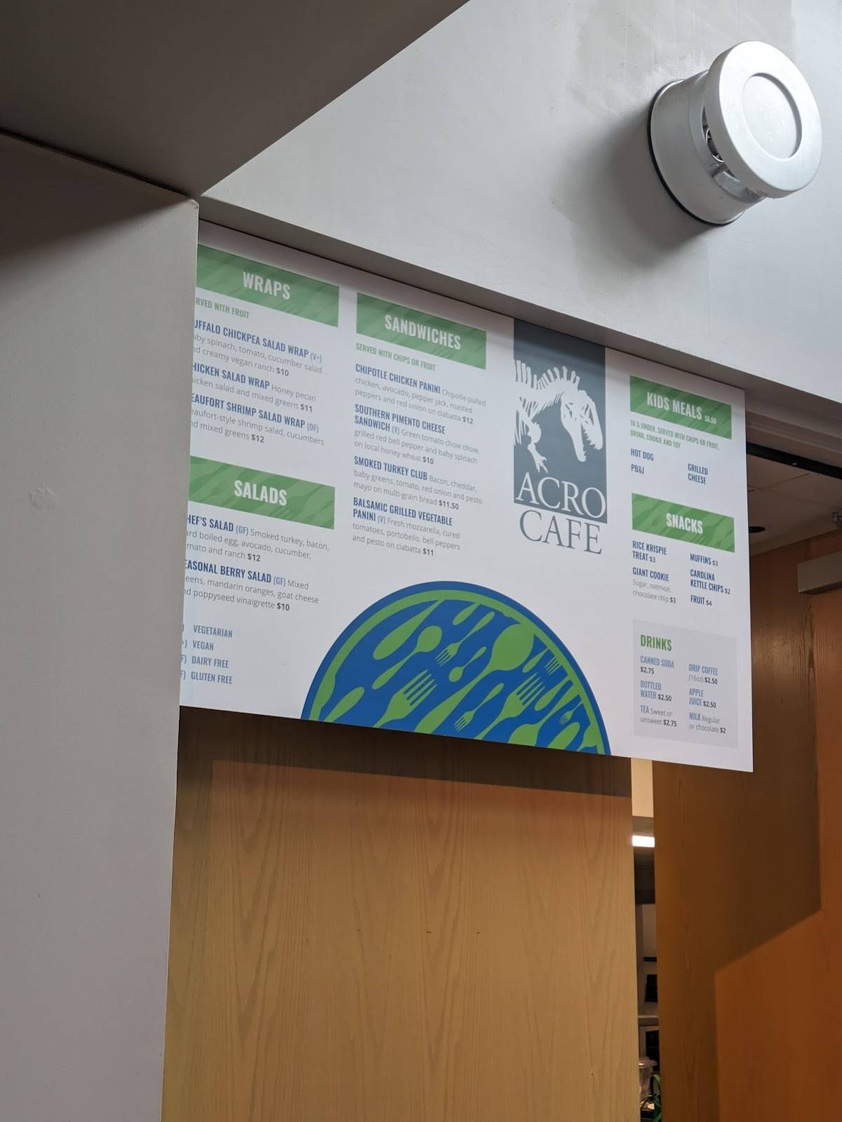 Acro Cafe меню
