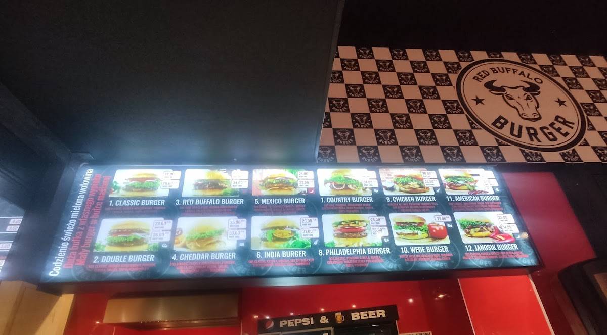 Red Buffalo Burger меню
