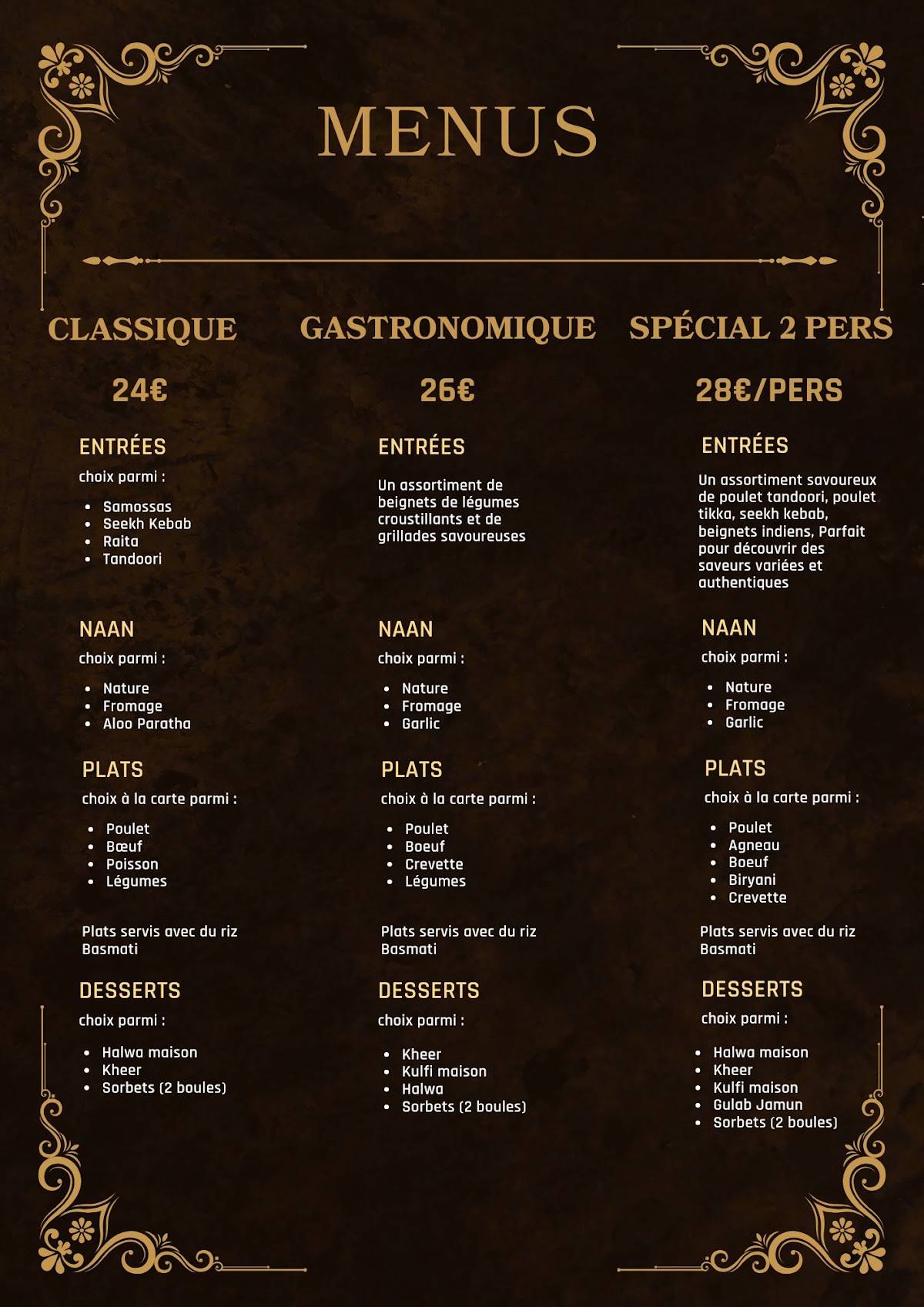 Restaurant Bani Gala меню