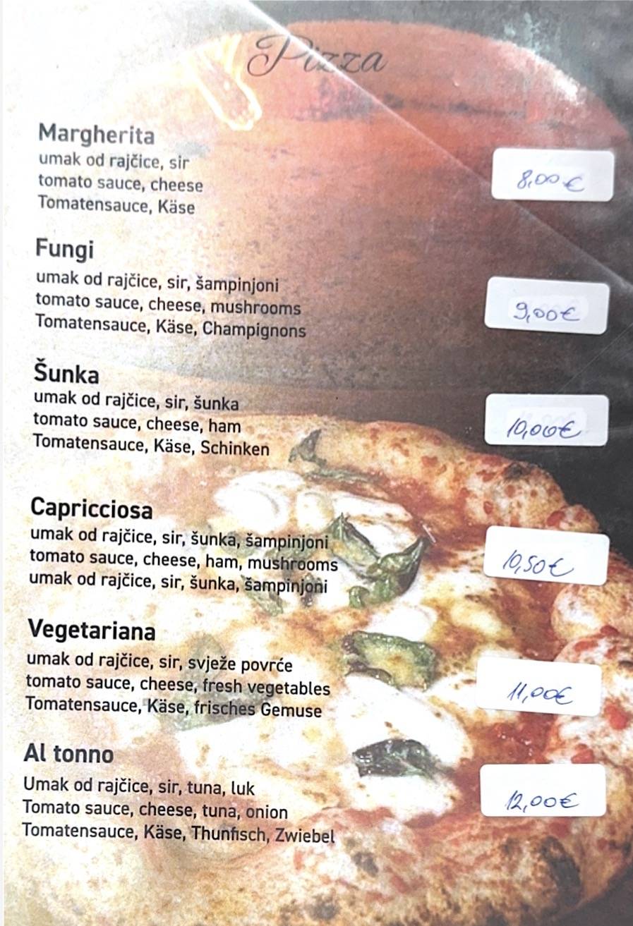 Buffet ZLATNA RIVA меню