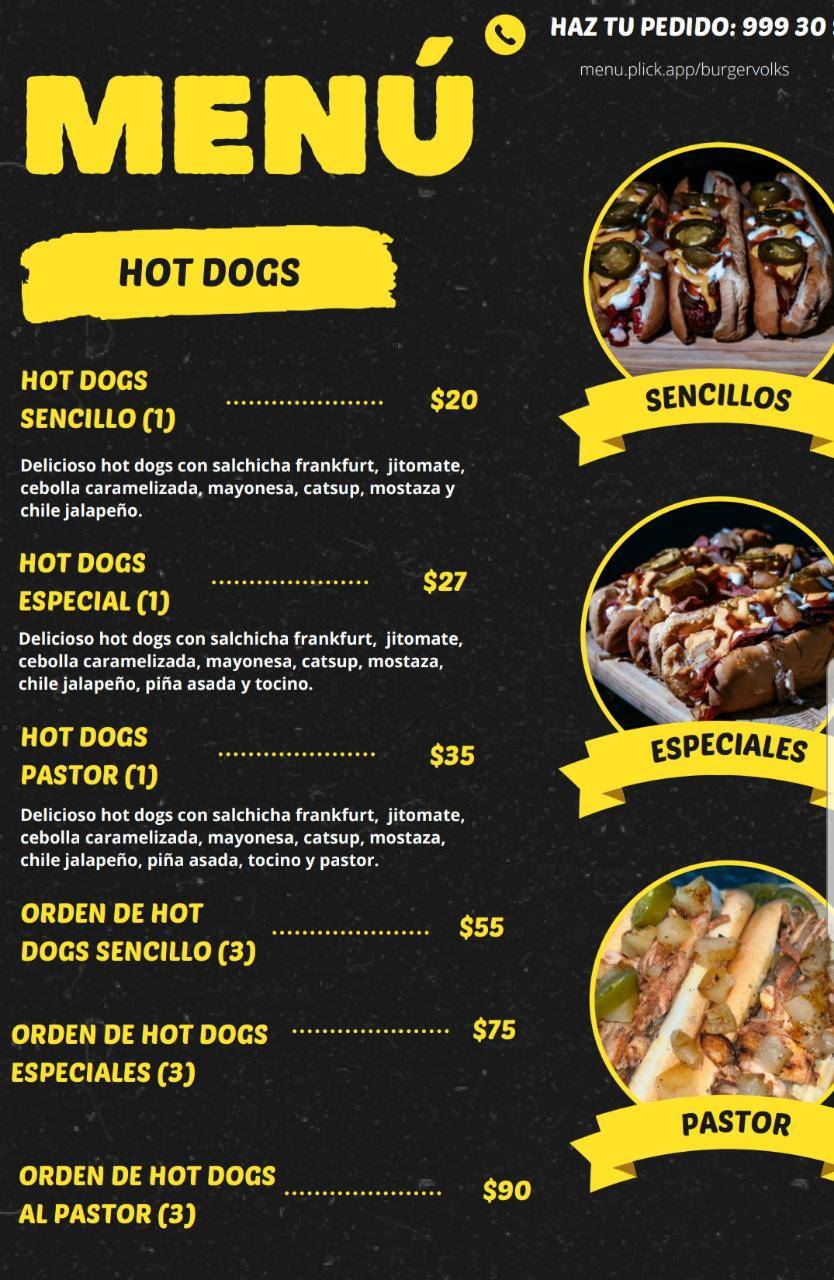 Burger volks 5 de mayo меню