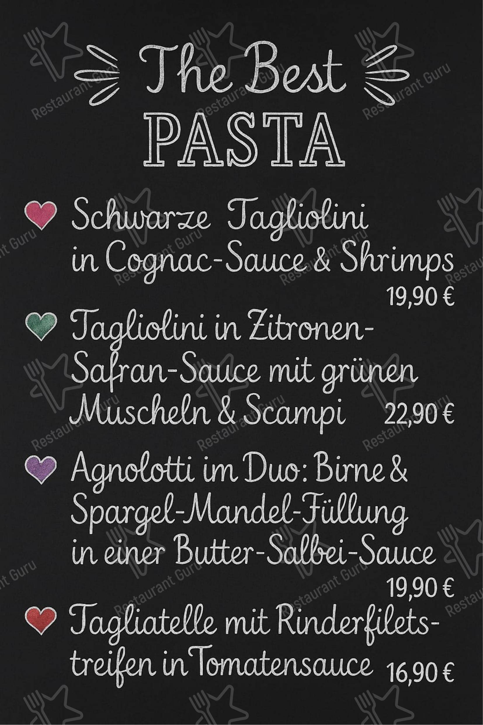 Меню ресторана Restaurant Da Rey - Меню