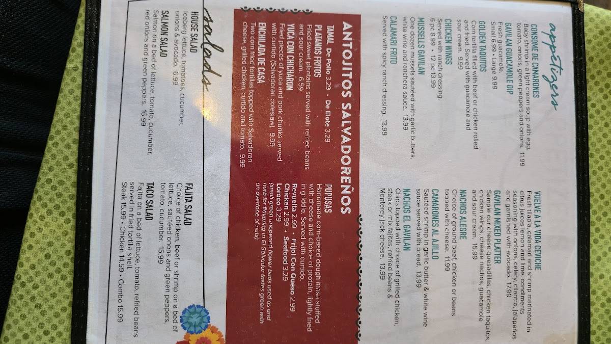 El Gavilan Restaurant меню