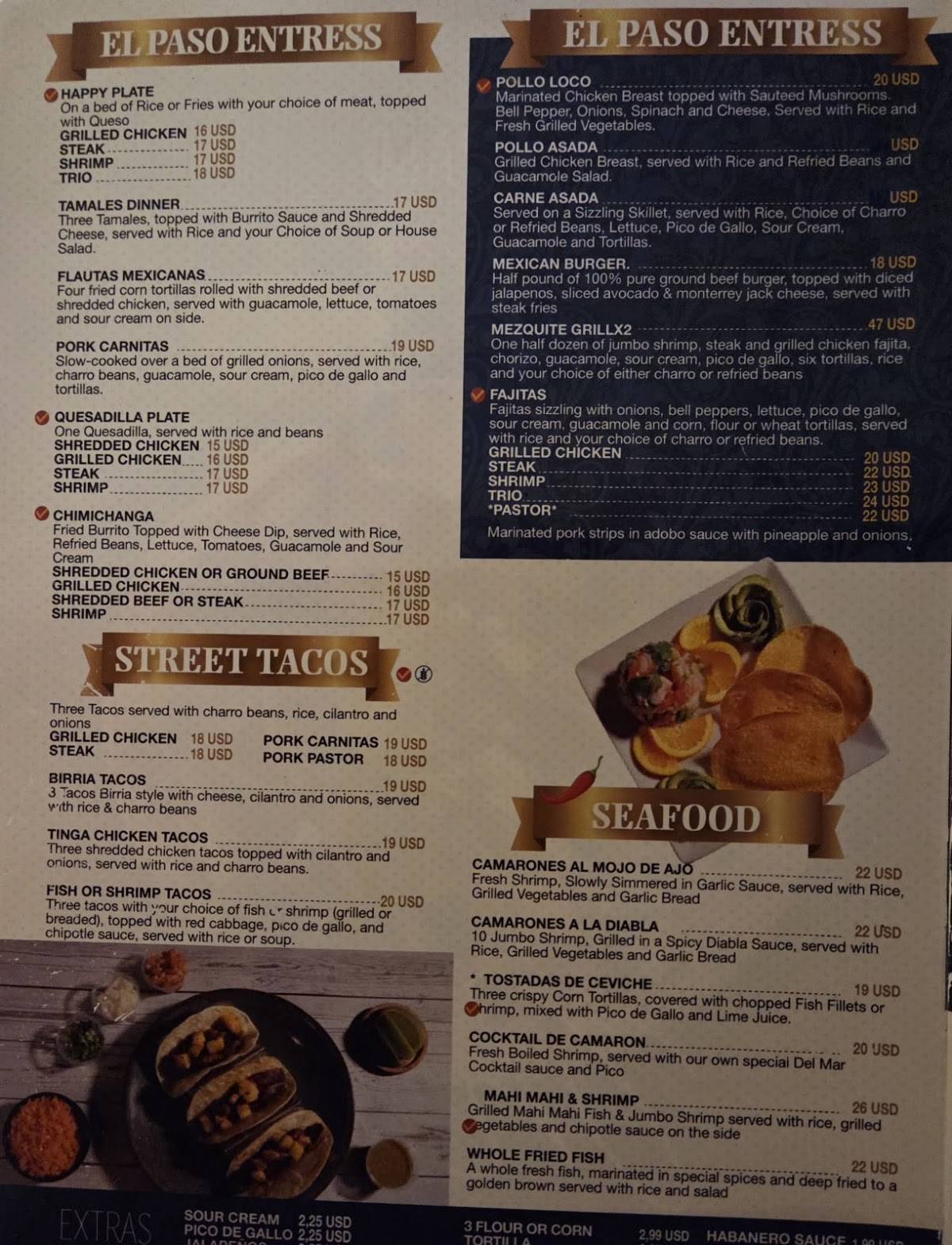 El Paso Mexican Grill меню