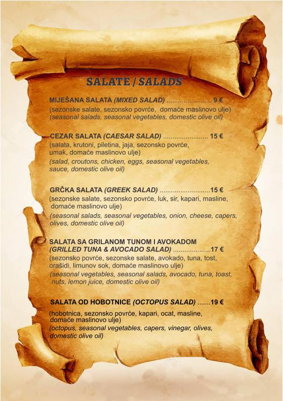 Restaurant Family меню