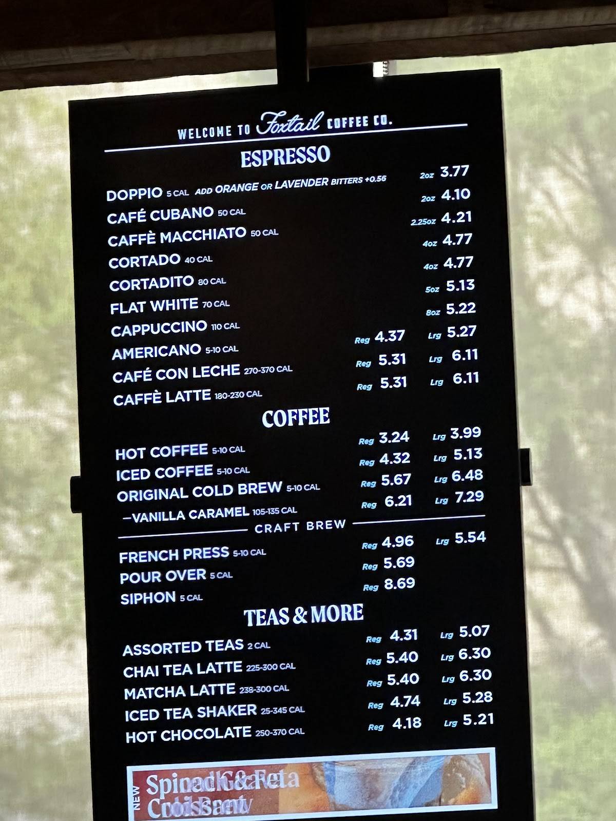 Foxtail Coffee - Decatur меню