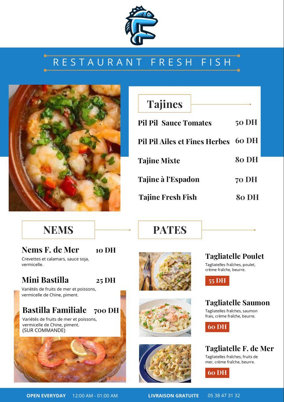 Restaurant Fresh Fish меню