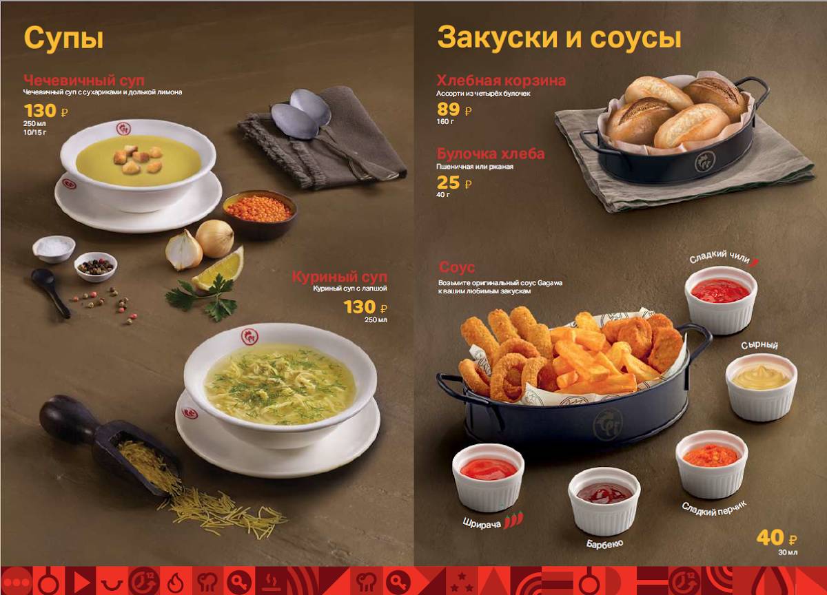 Gagawa меню