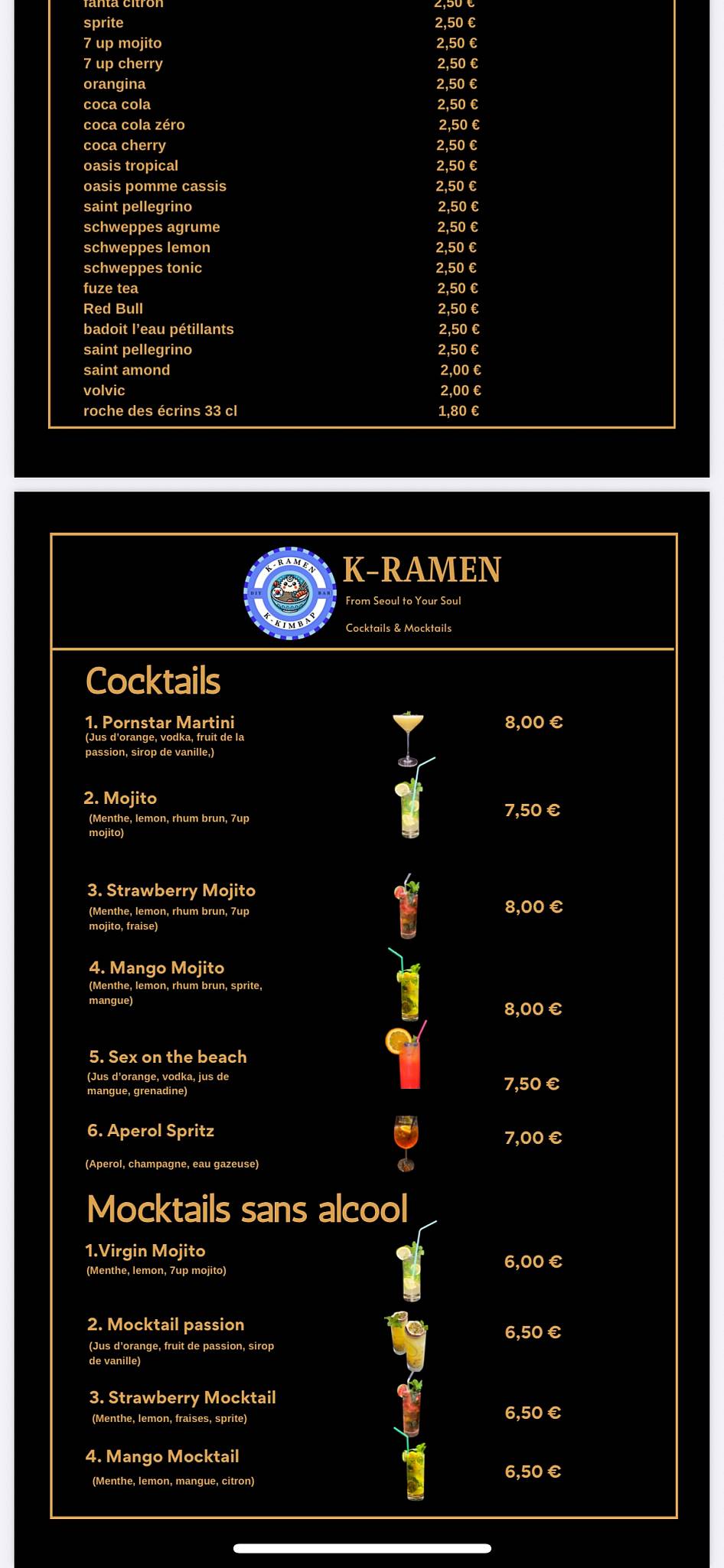 K-RAMEN меню