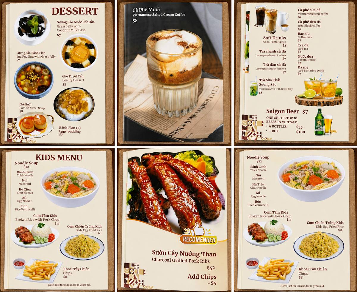 Khoi Restaurant меню