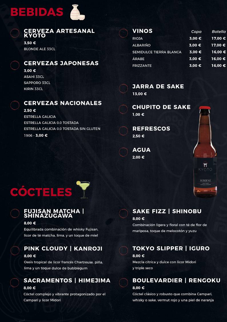 Kyoto Sushi Rota меню