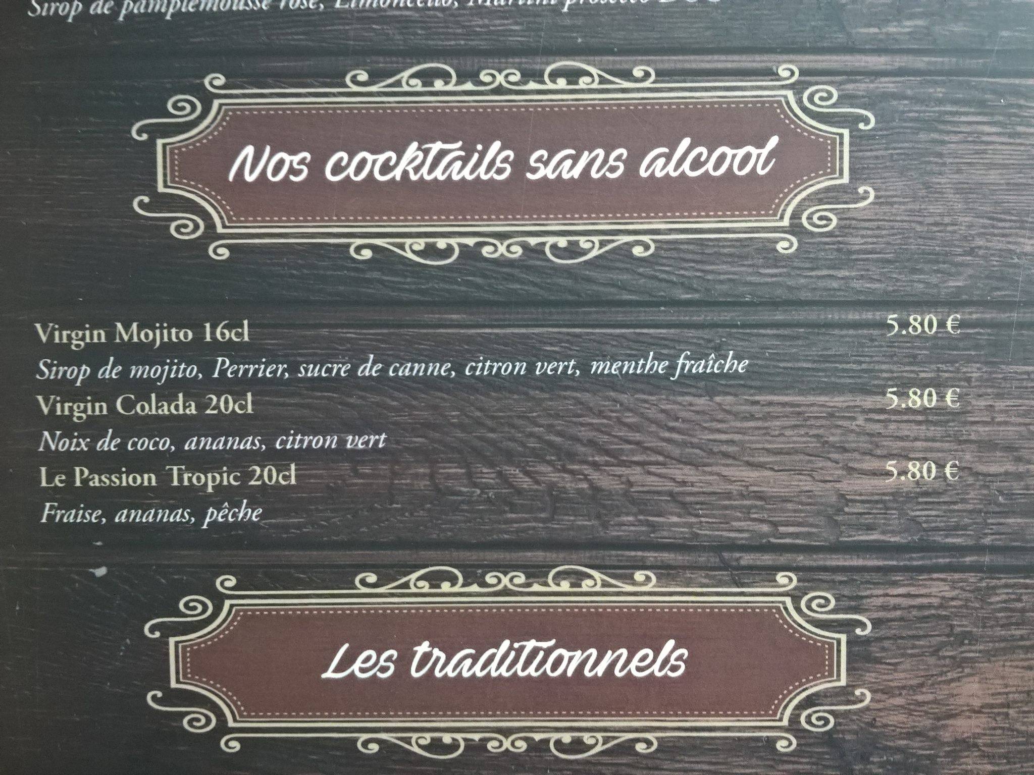 Restaurant Octobre Rouge меню