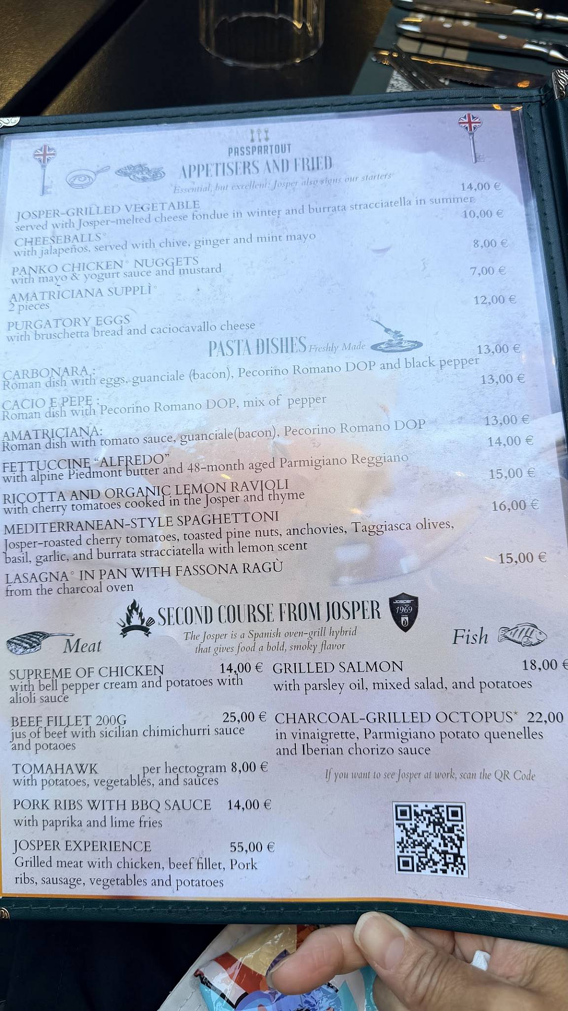 Passpartout Ristorante меню
