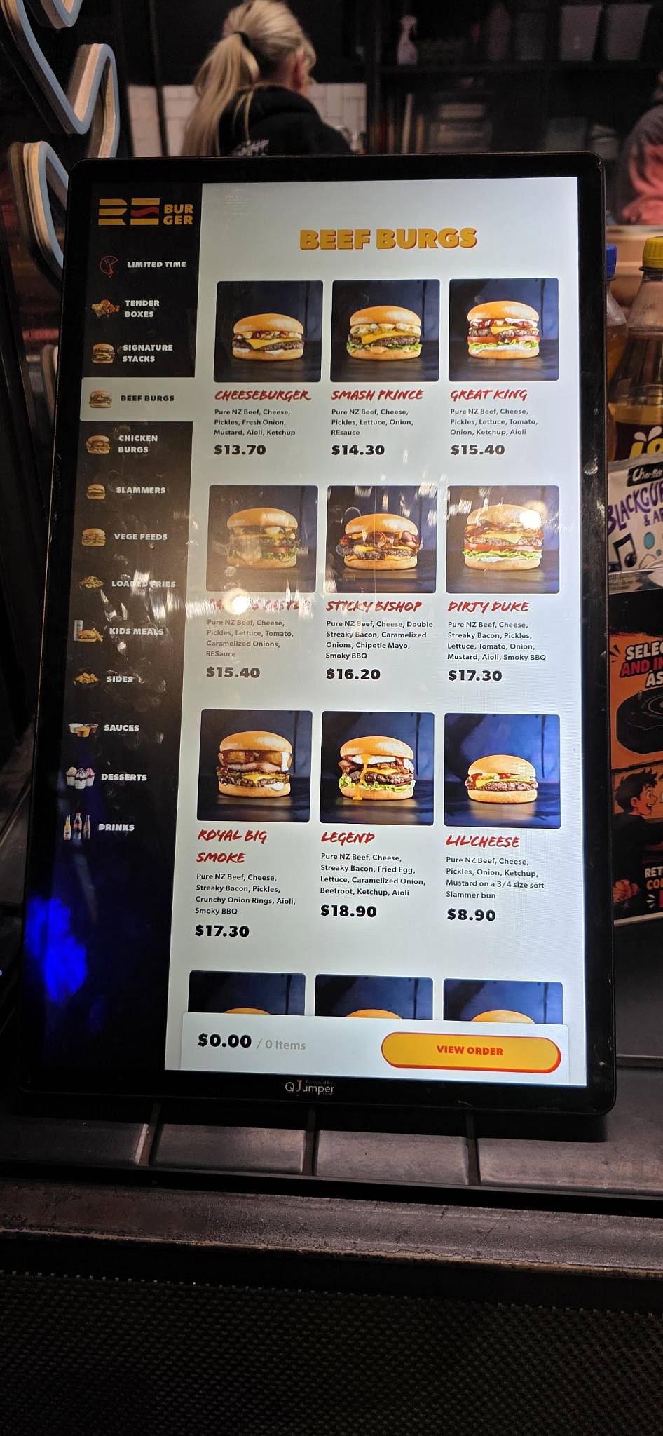 RE Burger Invercargill меню