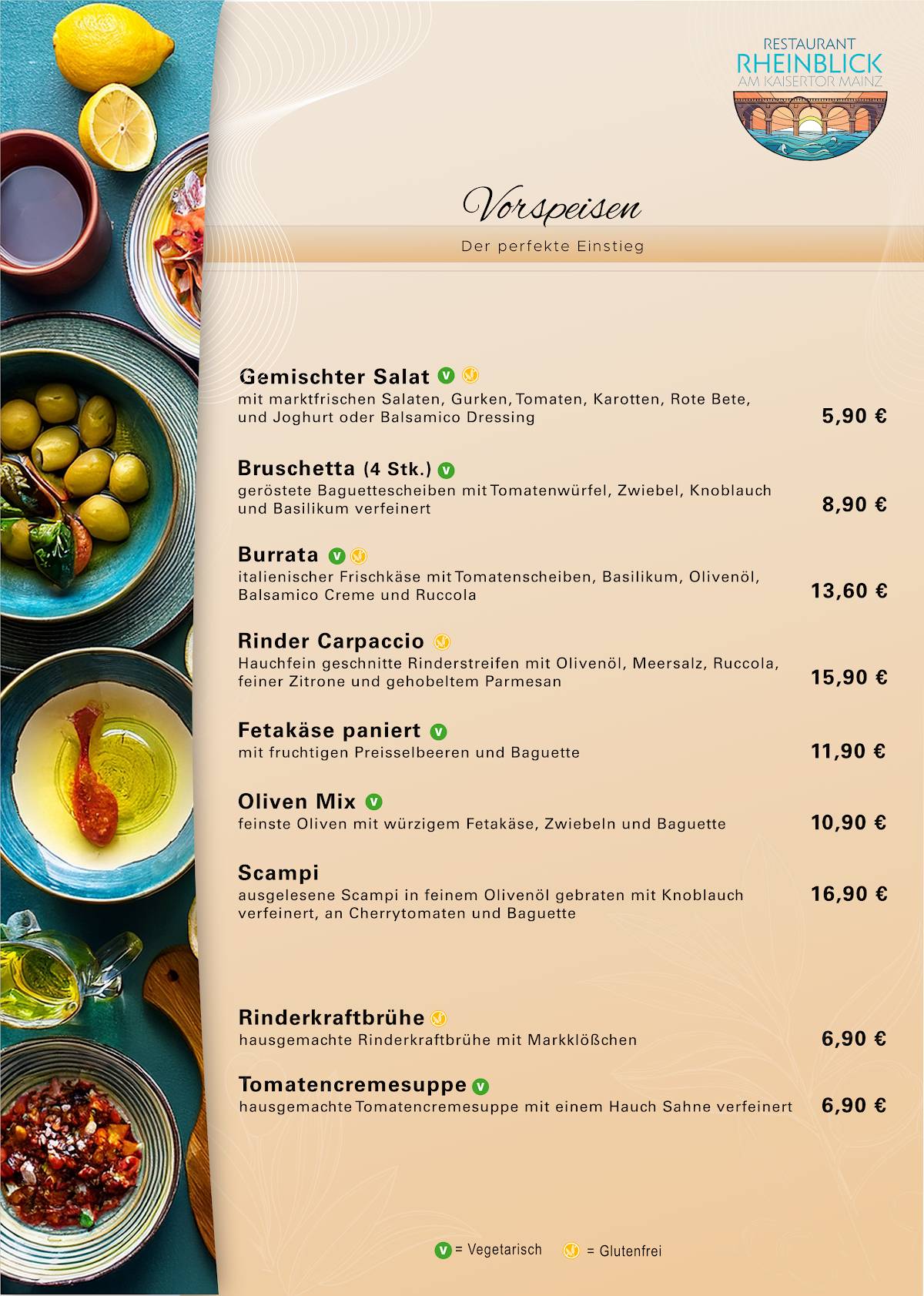 Restaurant Rheinblick меню