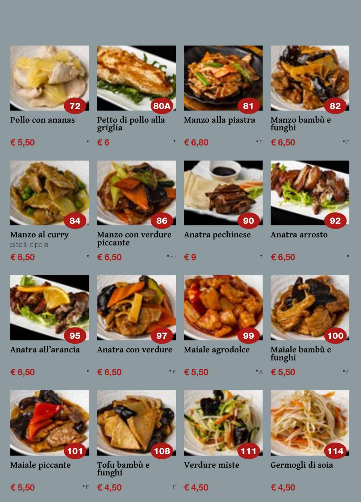 Ristorante Kaji меню