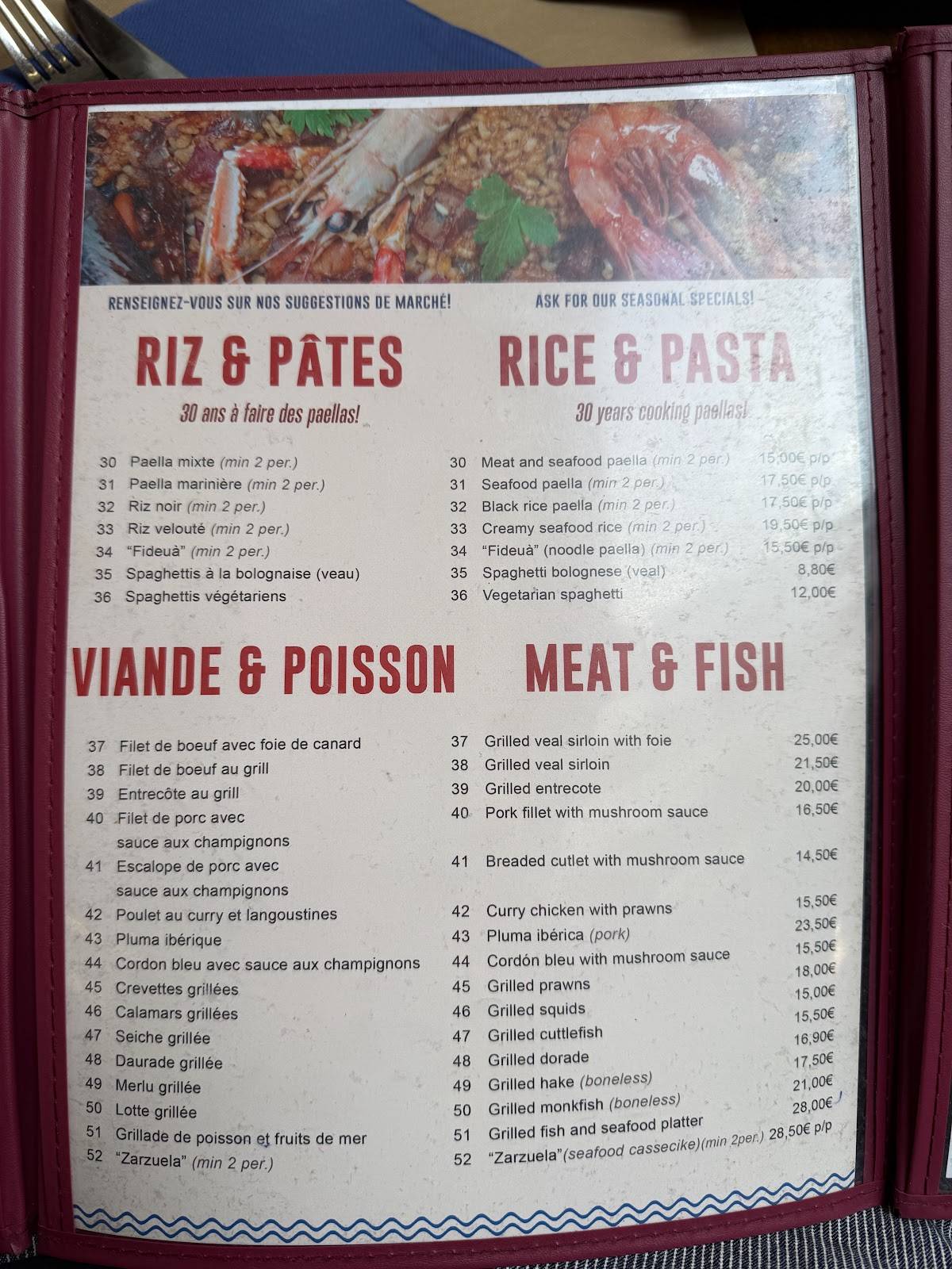 Taberna Las Tablas меню
