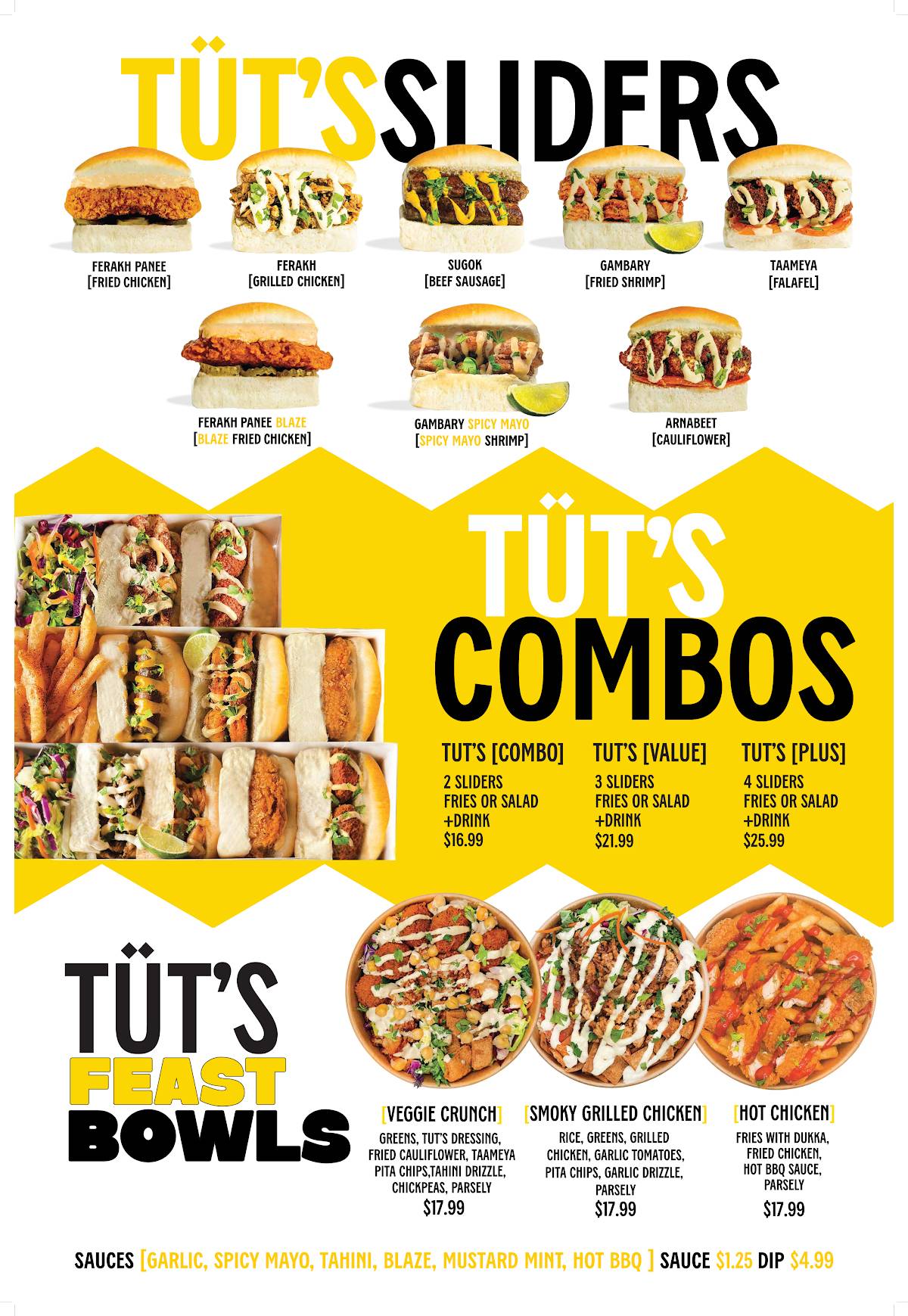 Tut's Egyptian Street Food меню