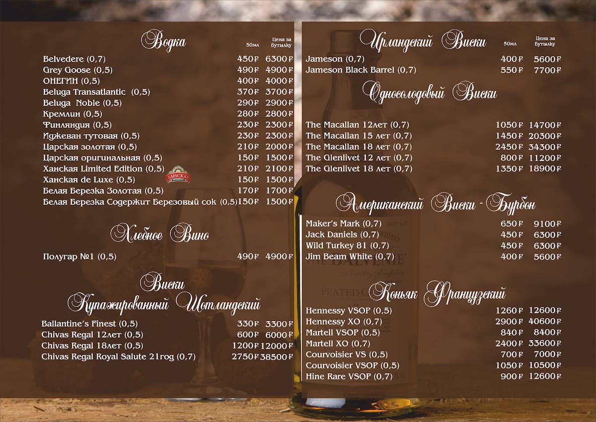 Виноград меню