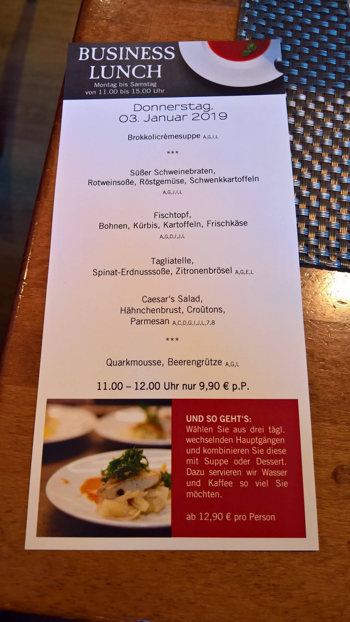 Restaurant im Vienna House by Wyndham Sonne Rostock меню