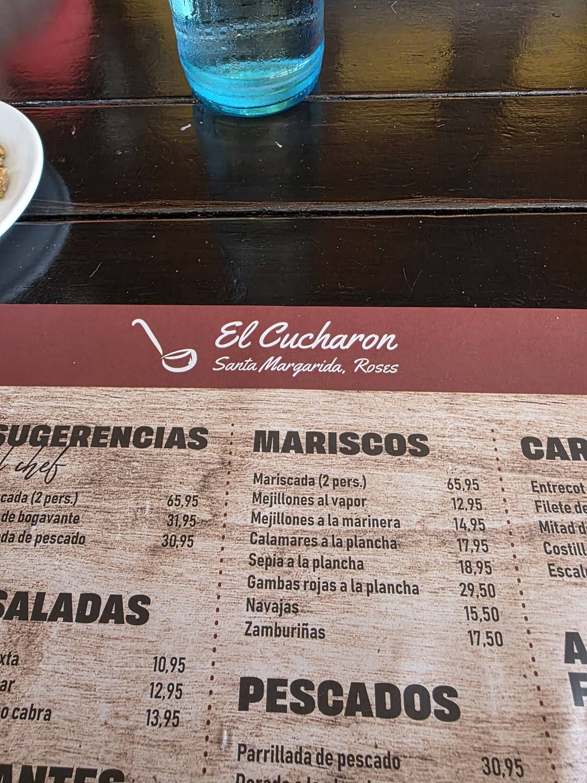 Restaurante El Cucharón меню