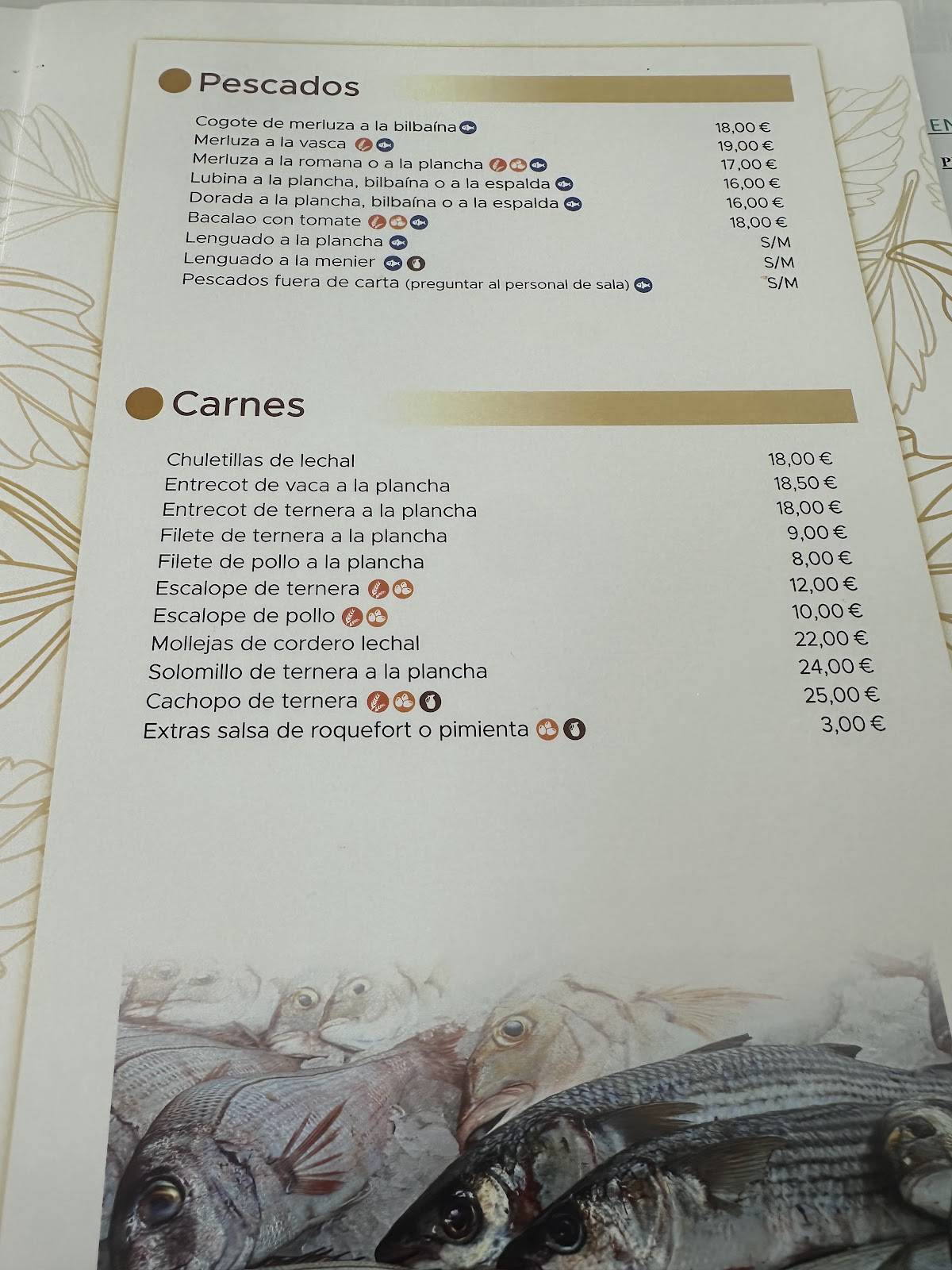 Restaurante Las Dos Castillas меню