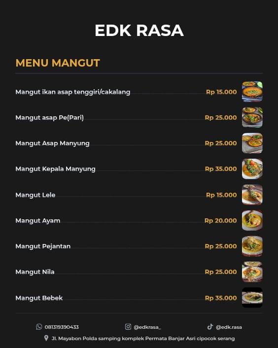 Resto EDK RASA меню