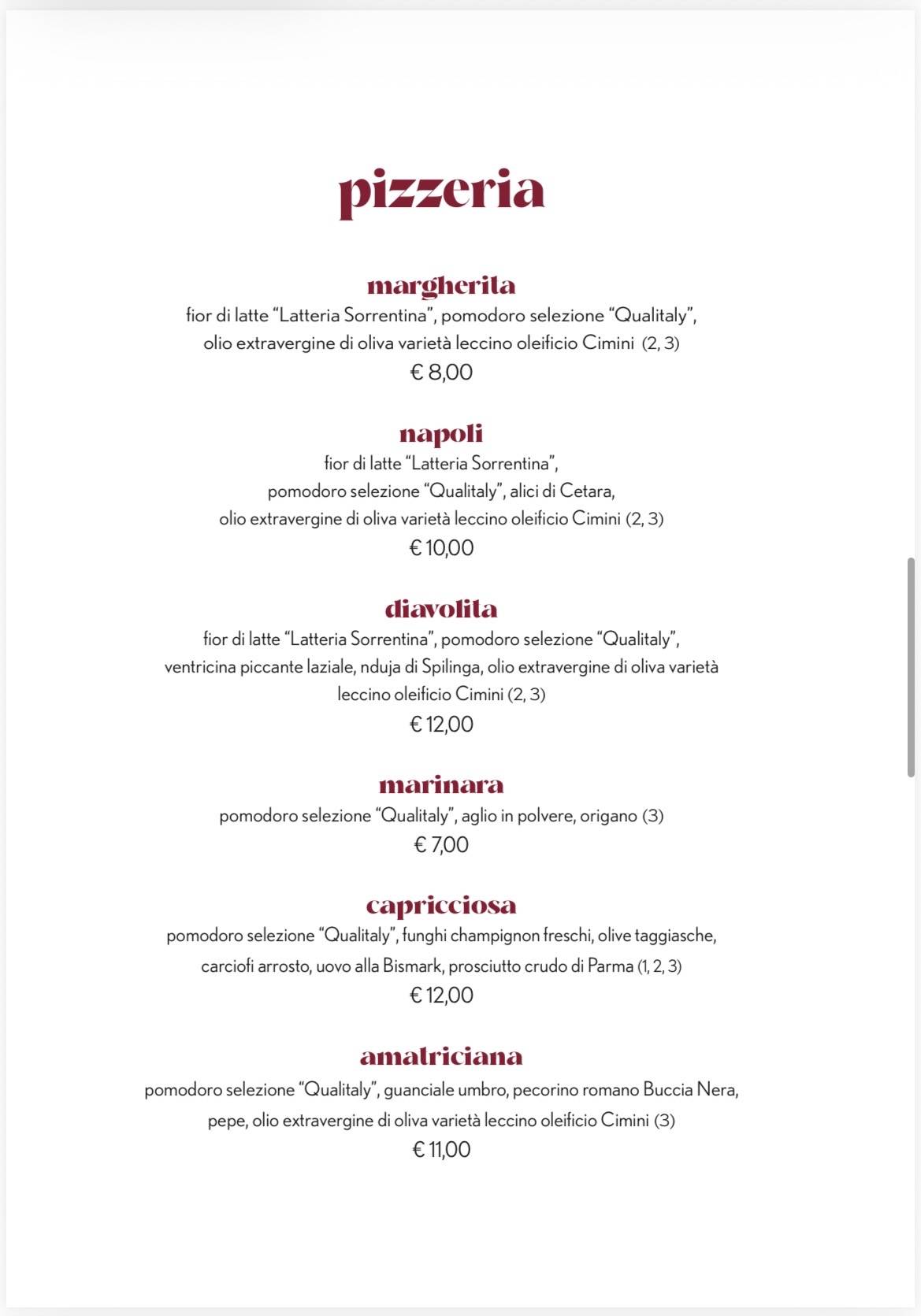 Ristorante Da Gusto меню