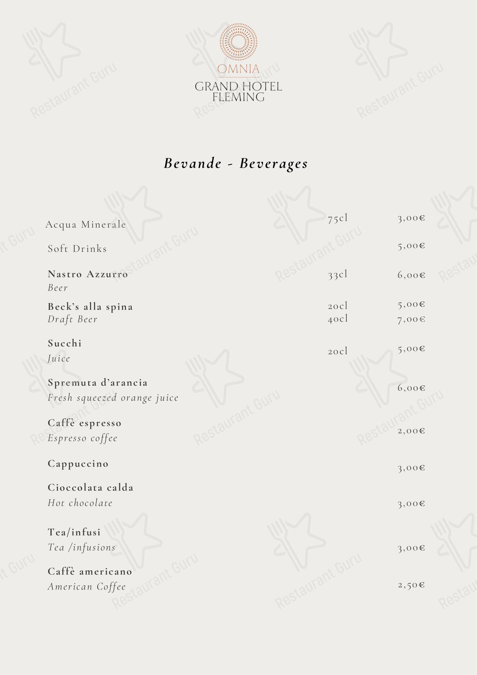 Ristorante Gray's в Риме - Меню