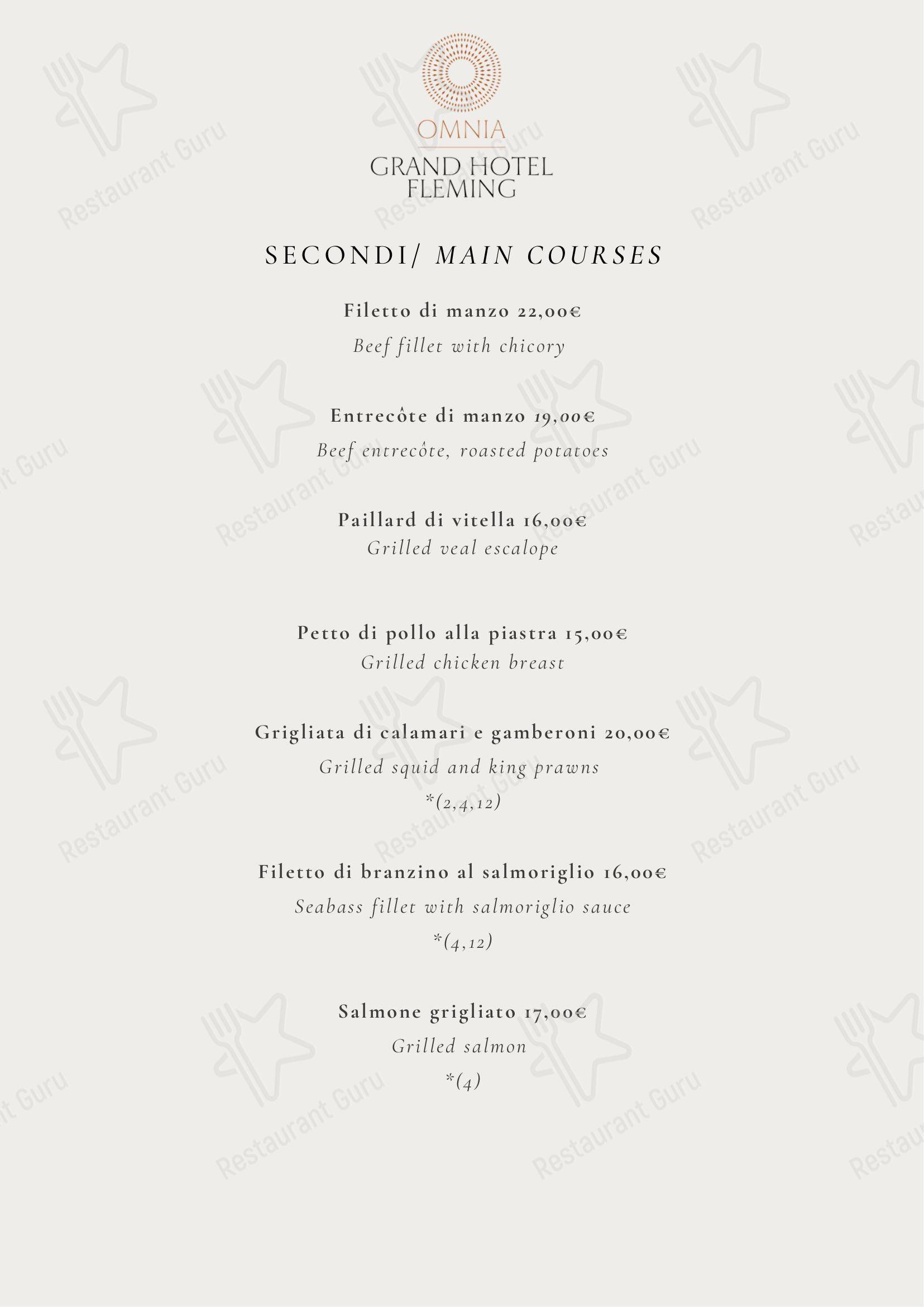 Меню ресторана Ristorante Gray's - Меню
