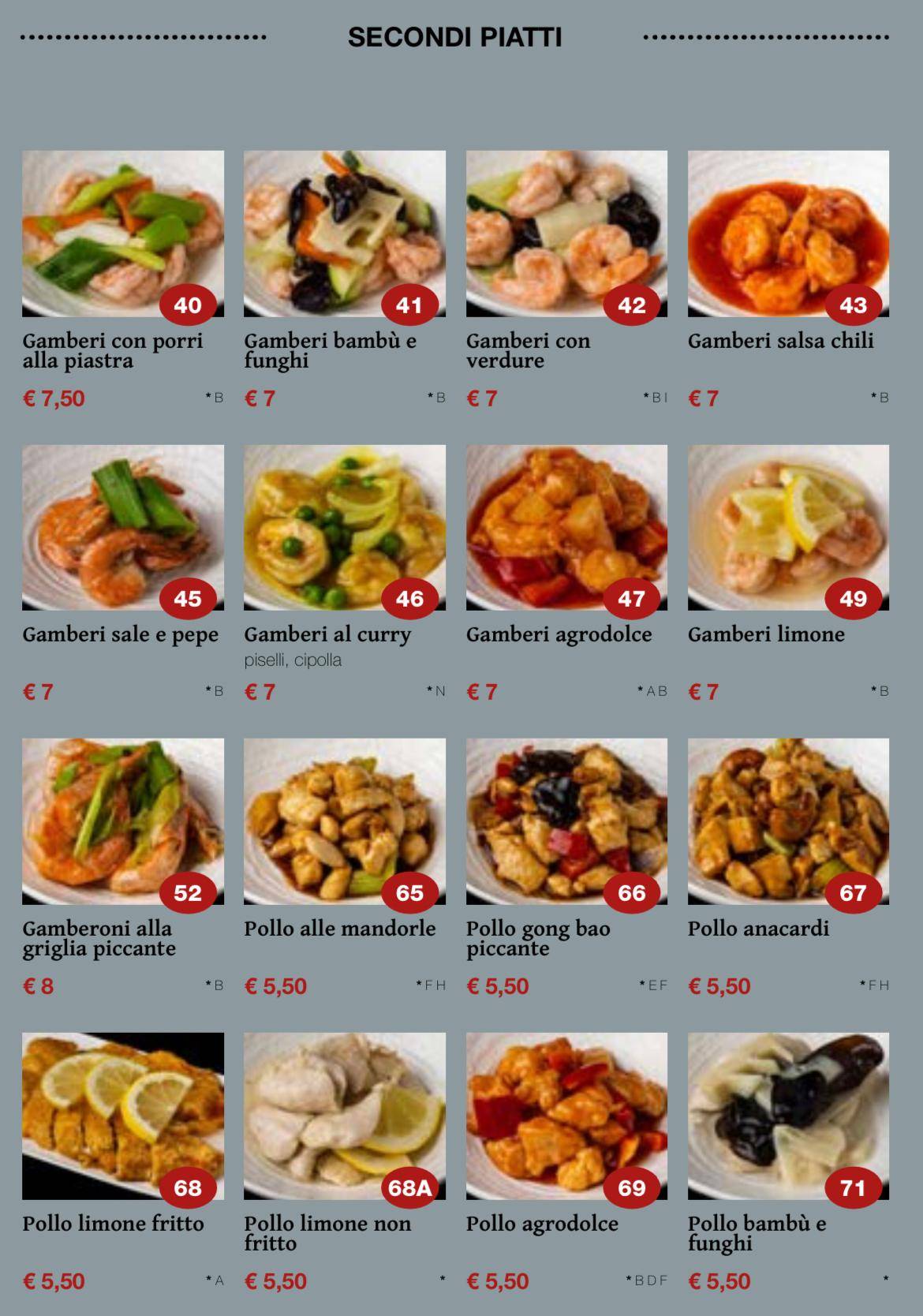 Ristorante Kaji меню