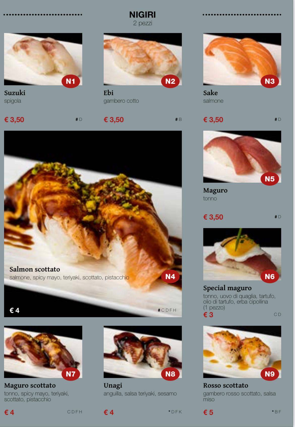 Ristorante Kaji меню