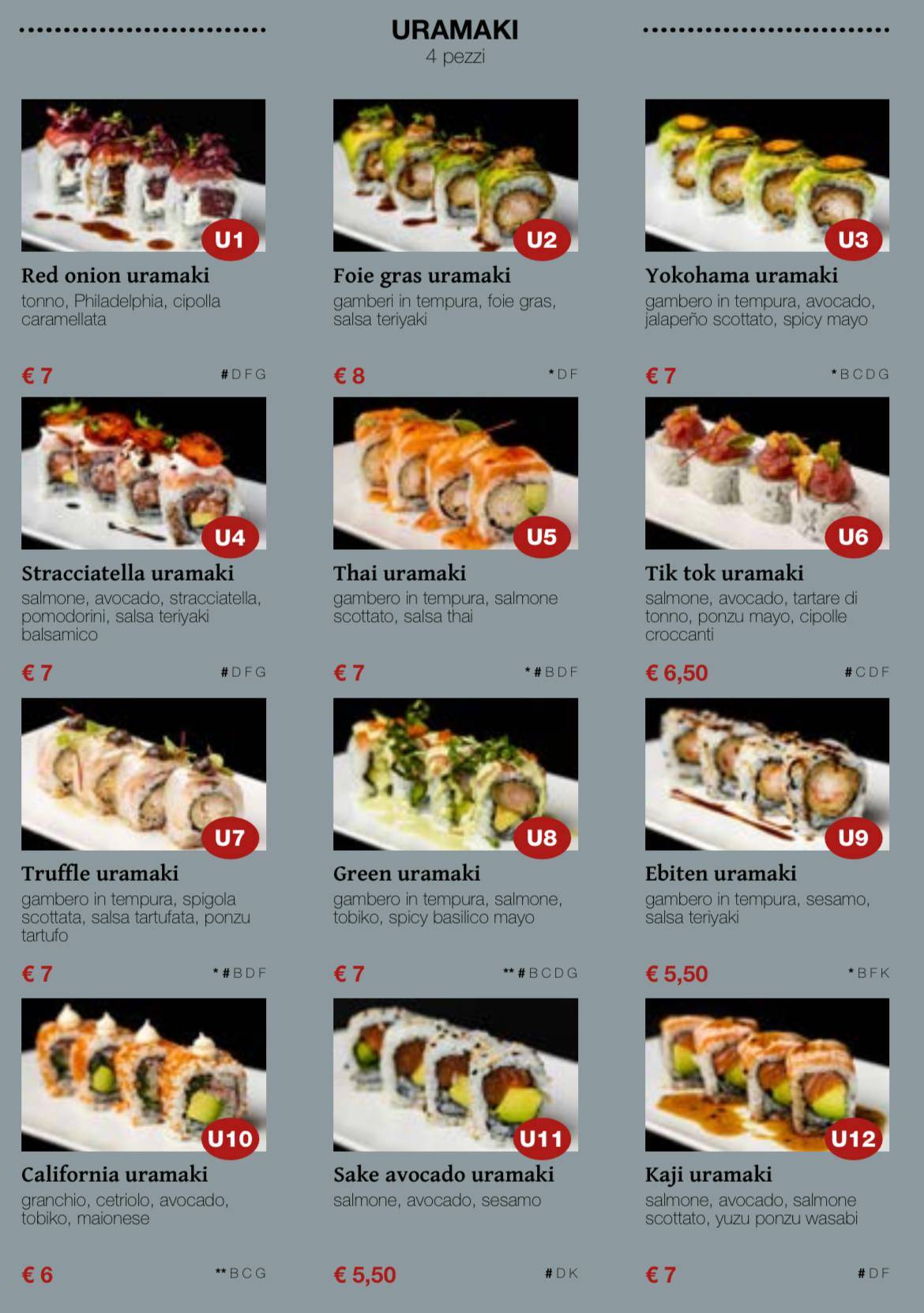 Ristorante Kaji меню