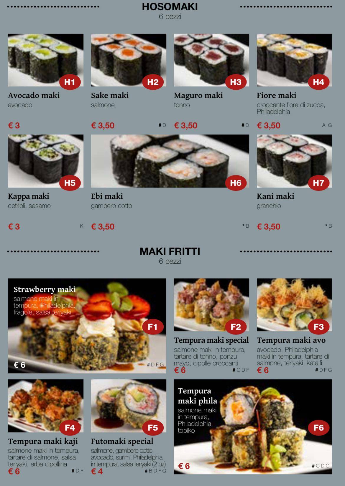 Ristorante Kaji меню