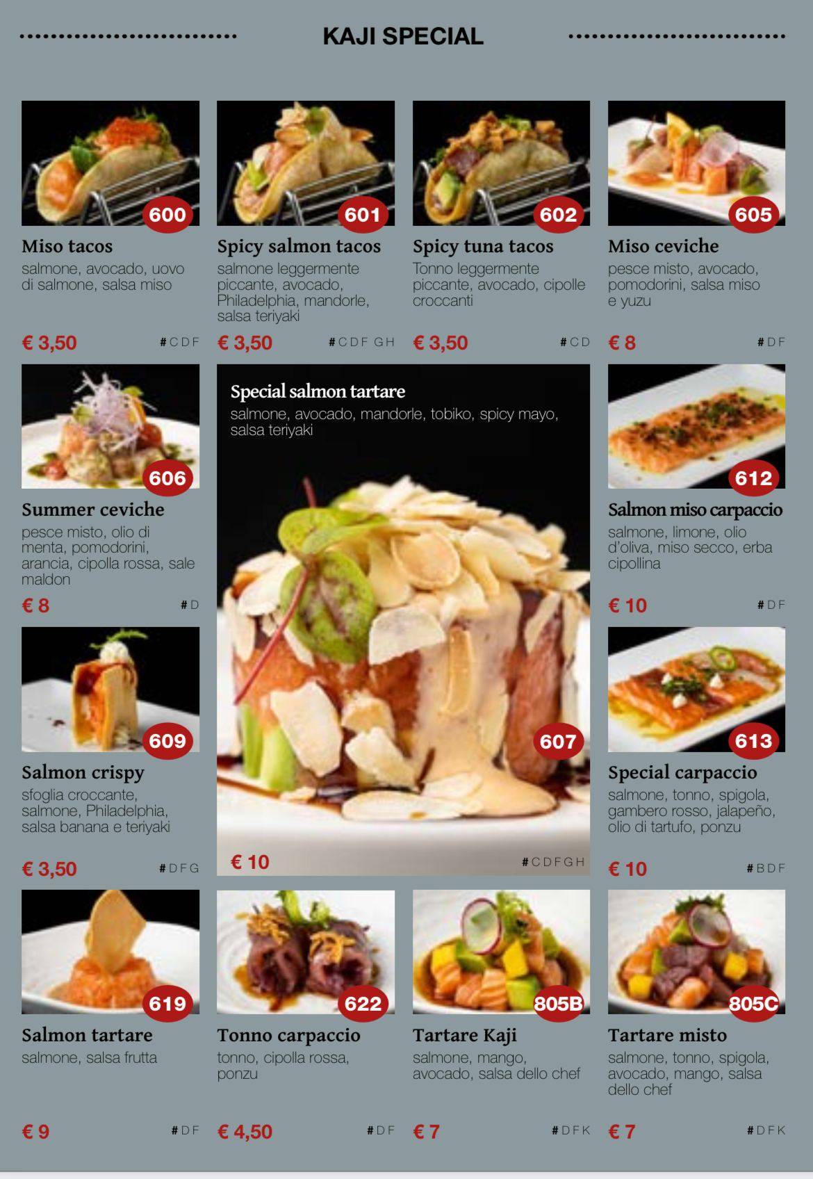 Ristorante Kaji меню