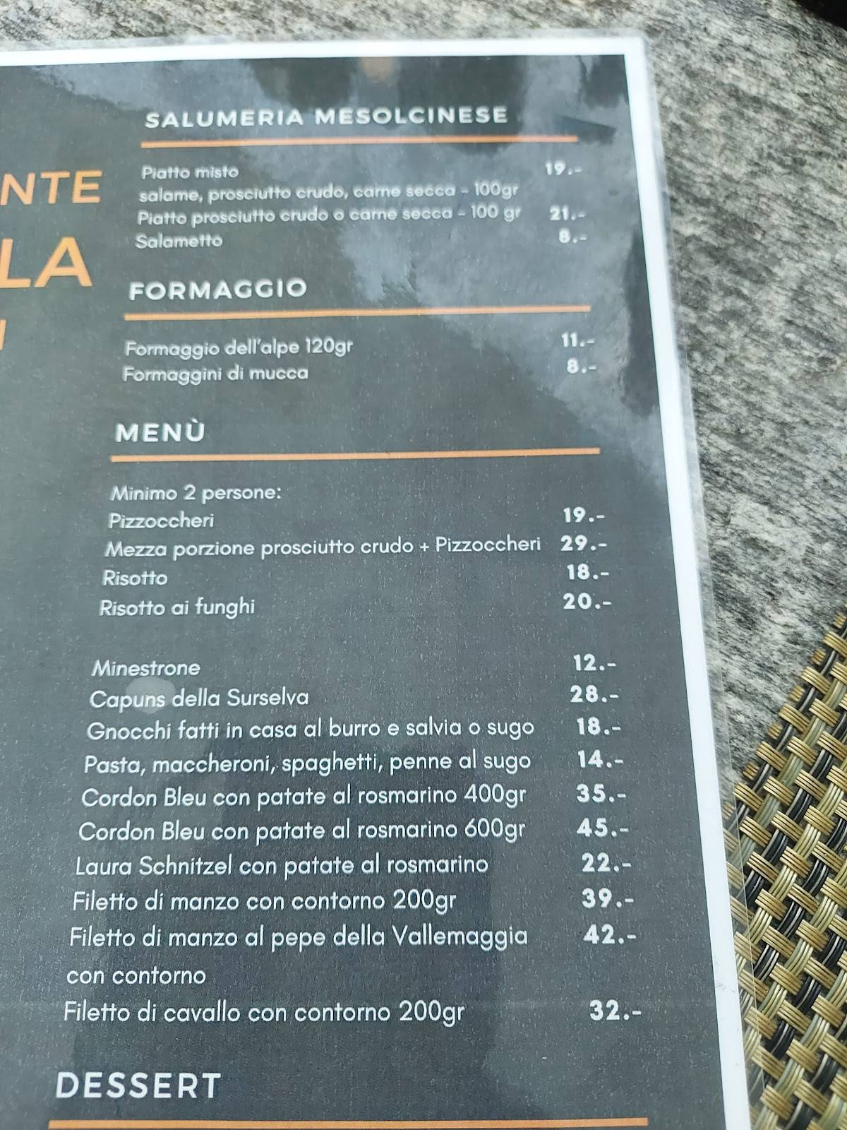 Ristorante La Bola меню